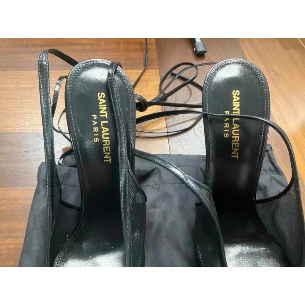 SAINT LAURENT Oxalis Pumps in Noir Black 40 10 With Box Womens High Heels - Picture 7 of 16